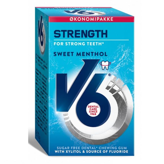 Hovedbilde V6 strong teeth sweet menthol 70 gram
