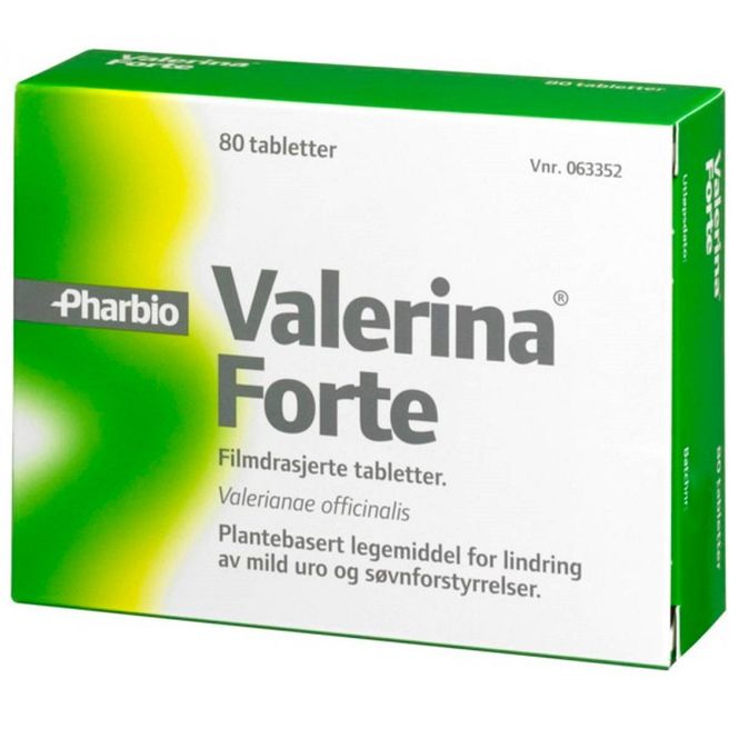 Hovedbilde Valerina forte 80 tabletter
