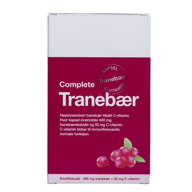Hovedbilde Complete bra tranebær & c-vitamin kapsel 60 stk