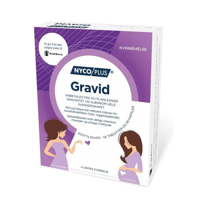 Hovedbilde Nycoplus gravid tabletter + kapsler 56+56 stk