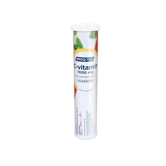 Hovedbilde Nycoplus C-vitamin brusetablett 1000 mg solbær 20 stk