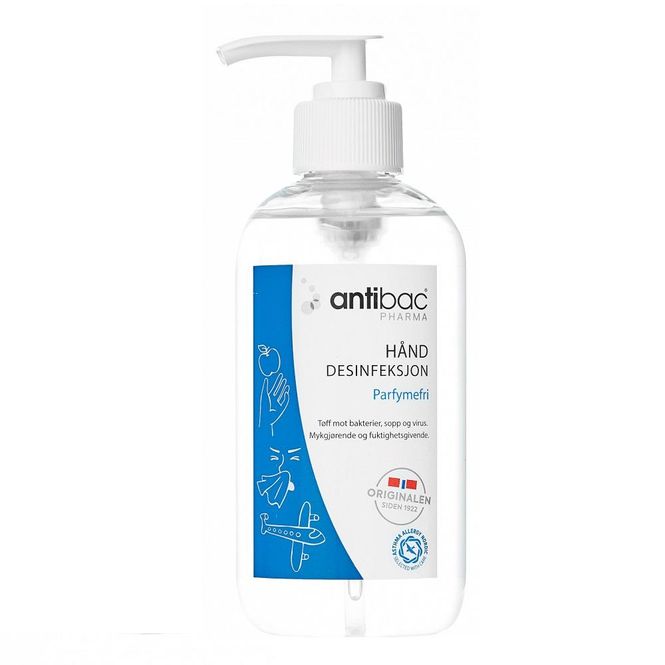 Hovedbilde Antibac pharma 85 % hånddesinfeksjon gel 250 ml
