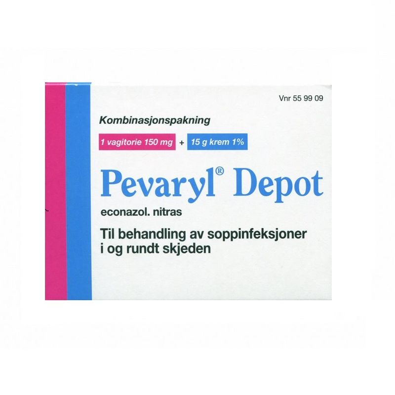 Pevaryl depot 1 vag 150 mg / 15 gram krem 1 % 