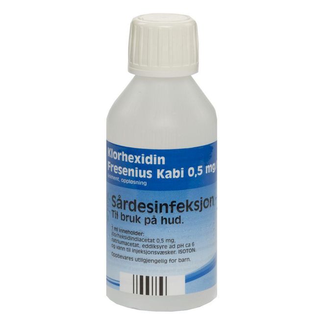 Hovedbilde Klorhexidin fresen liniment 0.5 mg/ml 125 ml