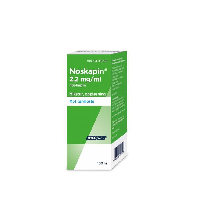 Hovedbilde Noskapin mikstur 2,2 mg/ml 100 ml