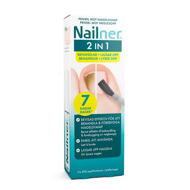 Hovedbilde Nailner pensel mot neglesopp 2i1 5 ml