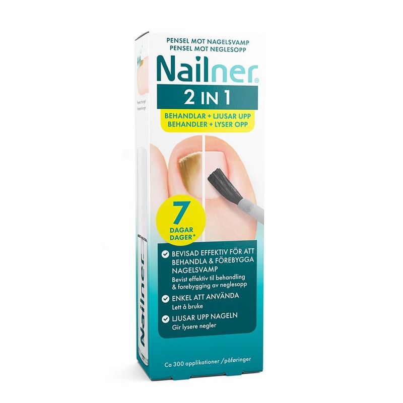Nailner pensel mot neglesopp 2i1 5 ml