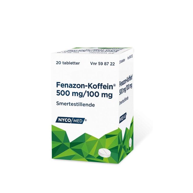 Hovedbilde Fenazon-koffein 20 tabletter