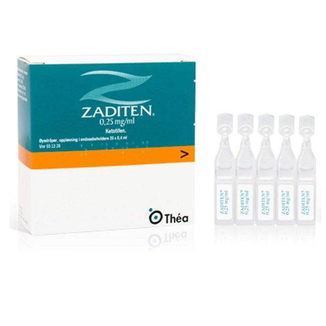 Hovedbilde Zaditen øydråper 0,25 mg/ml 20 x 0,4 ml