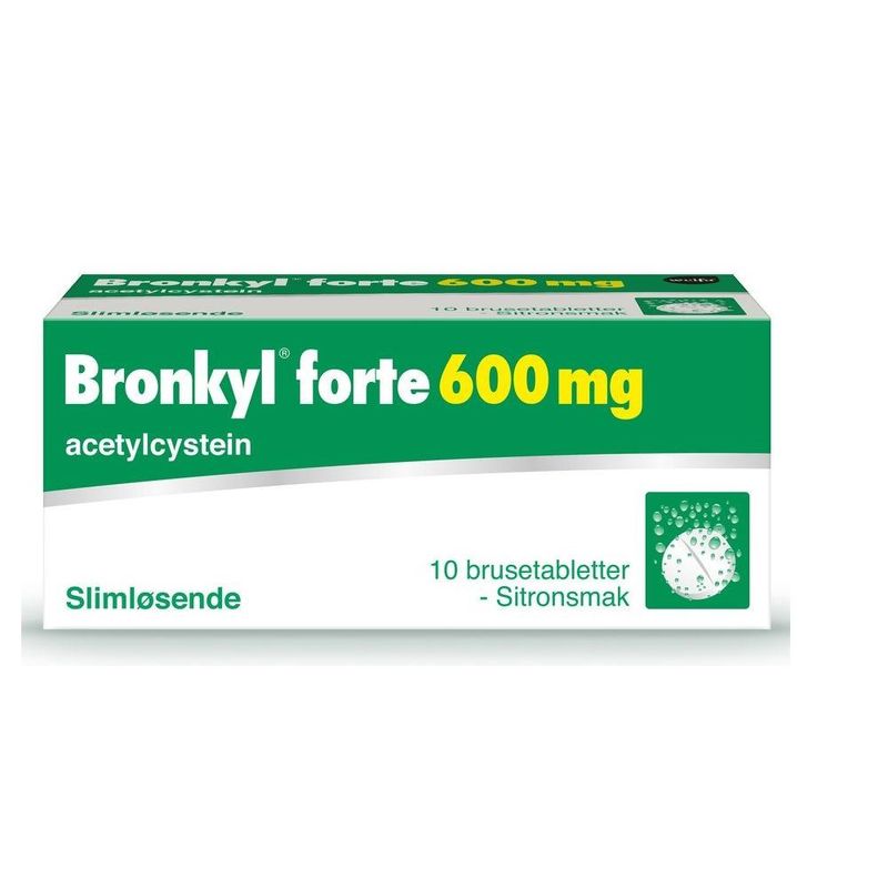 Bronkyl forte brusetablett 600 mg 10  stk