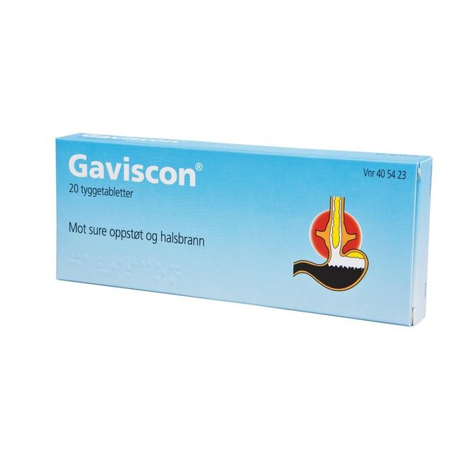 Hovedbilde Gaviscon 20 tyggetabletter