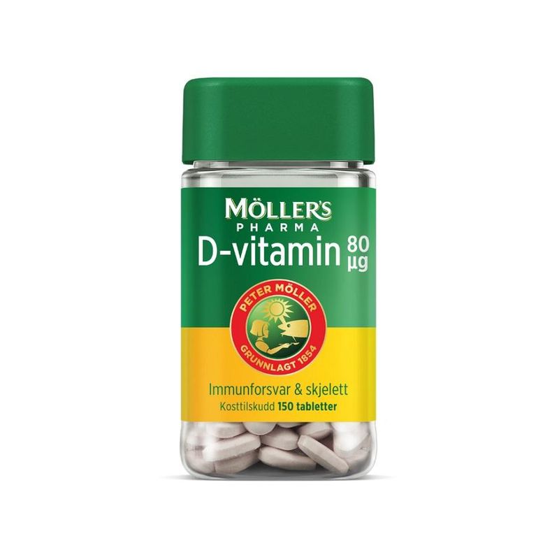 Møllers vit-D tablett 80 mcg 150 stk