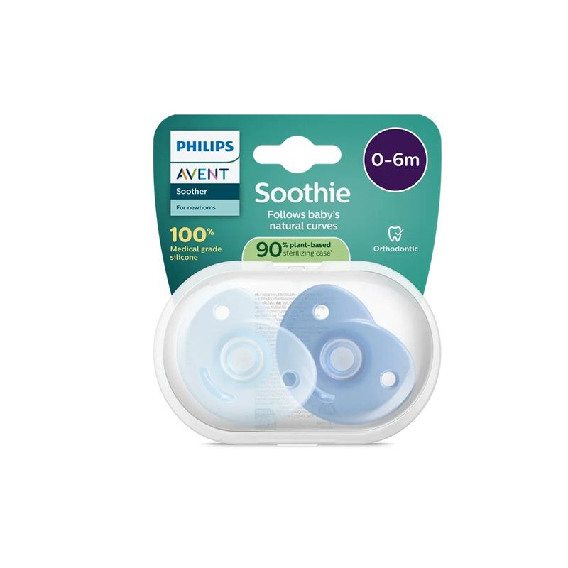 Philips avent soothie heart blå 0-6mnd 2 stk