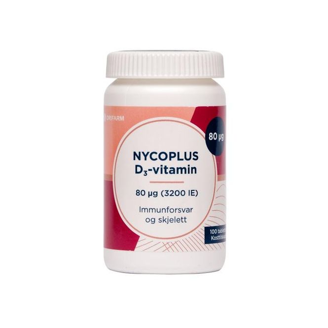 Hovedbilde Nycoplus D3-vitamin tablett 80 mcg 100 stk
