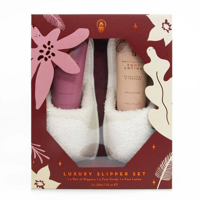 Hovedbilde Wanderflower lux slipper spa gavesett