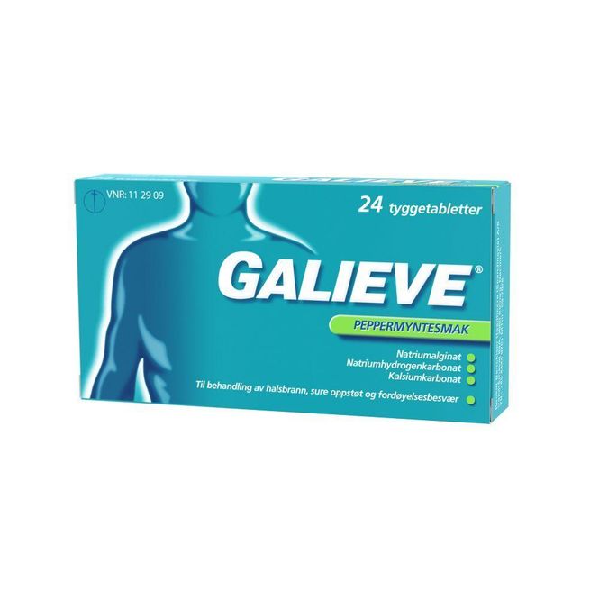 Hovedbilde Galieve peppermynte 24 tyggetabletter