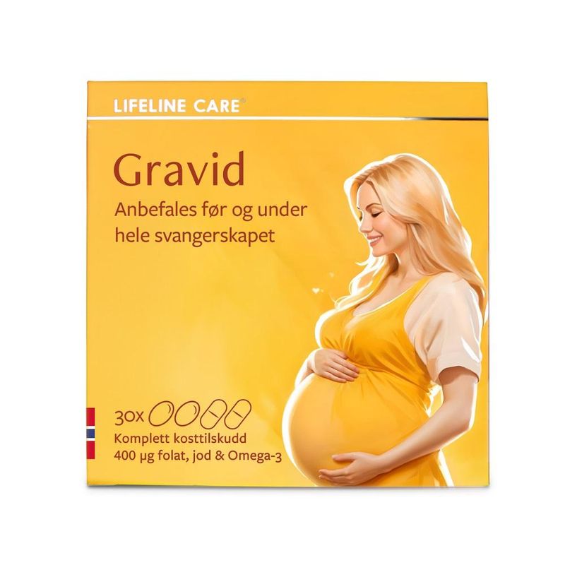 Lifeline care gravid kostilskudd tabletter/kapsler 4x30 stk