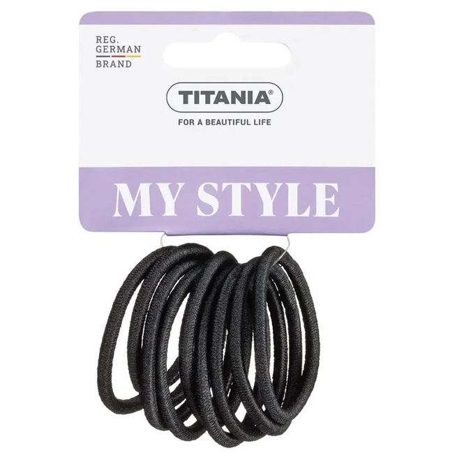 Hovedbilde Titania 7808 hårstrikk sort 9 stk