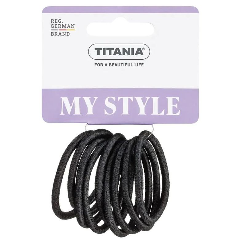 Titania 7808 hårstrikk sort 9 stk