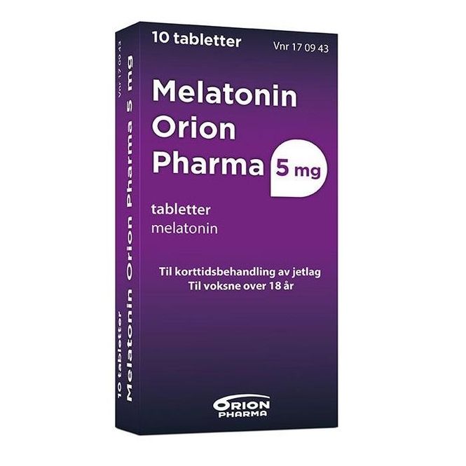 Hovedbilde Melatonin Orion 5 mg 10 tabletter